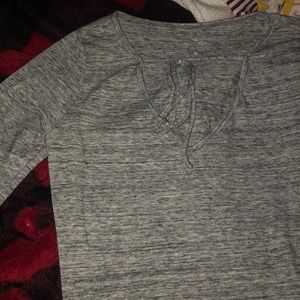 Grey long sleeve bodysuit. Size S